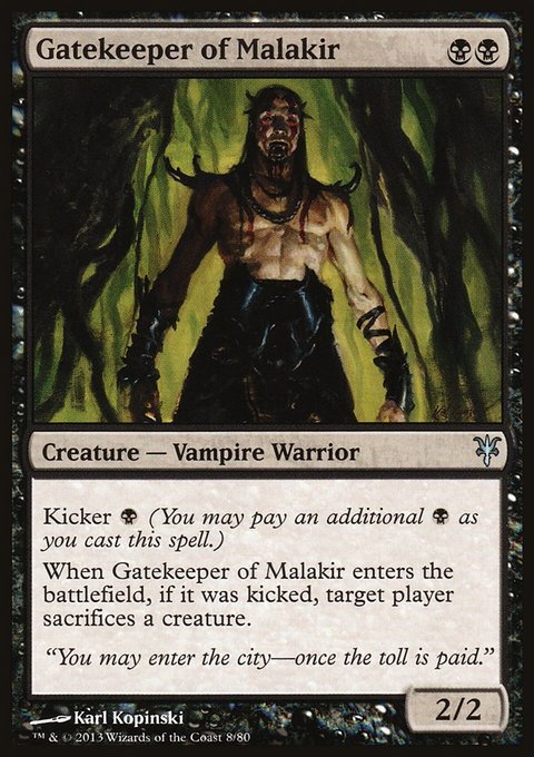 Gatekeeper of Malakir, Duel Decks: Sorin vs. Tibalt #8, Magic: The Gathering card
