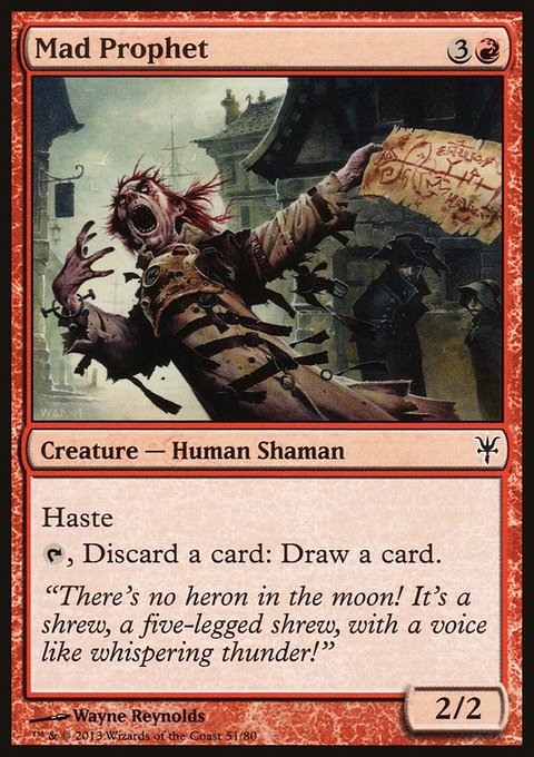 Mad Prophet, Duel Decks: Sorin vs. Tibalt #51, Magic: The Gathering card