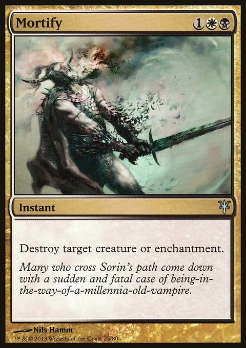 Mortify, Duel Decks: Sorin vs. Tibalt #25, Magic: The Gathering card