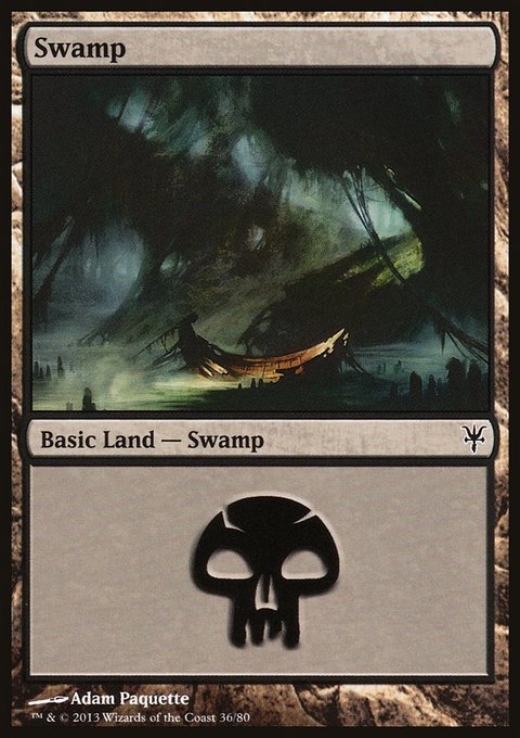 Swamp, Duel Decks: Sorin vs. Tibalt #36, Magic: The Gathering card