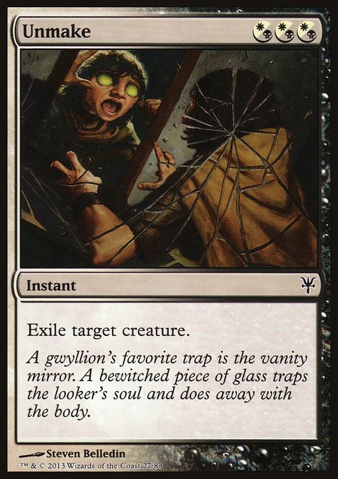 Unmake, Duel Decks: Sorin vs. Tibalt #27, Magic: The Gathering card