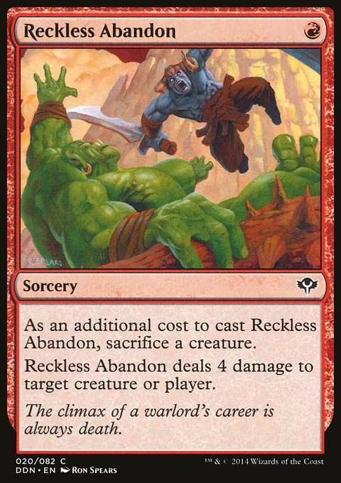 Reckless Abandon, Duel Decks: Speed vs. Cunning #20, Magic: The Gathering card