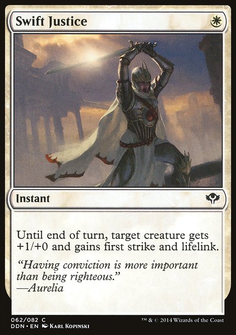 Swift Justice, Duel Decks: Speed vs. Cunning #62, Magic: The Gathering card