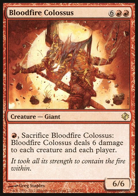 Bloodfire Colossus, Duel Decks: Venser vs. Koth #62, Magic: The Gathering card