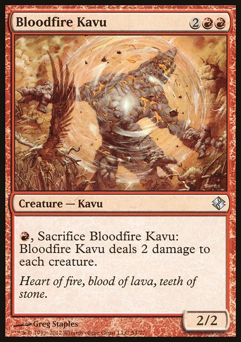 Bloodfire Kavu, Duel Decks: Venser vs. Koth #54, Magic: The Gathering card
