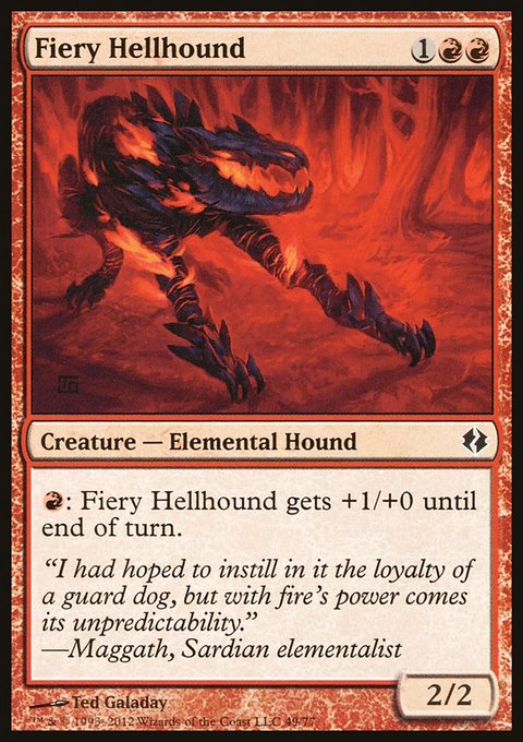 Fiery Hellhound, Duel Decks: Venser vs. Koth #49, Magic: The Gathering card