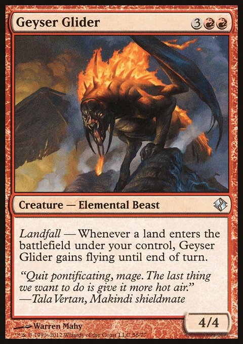 Geyser Glider, Duel Decks: Venser vs. Koth #56, Magic: The Gathering card