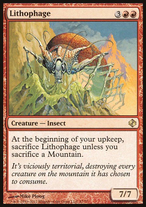 Lithophage, Duel Decks: Venser vs. Koth #57, Magic: The Gathering card