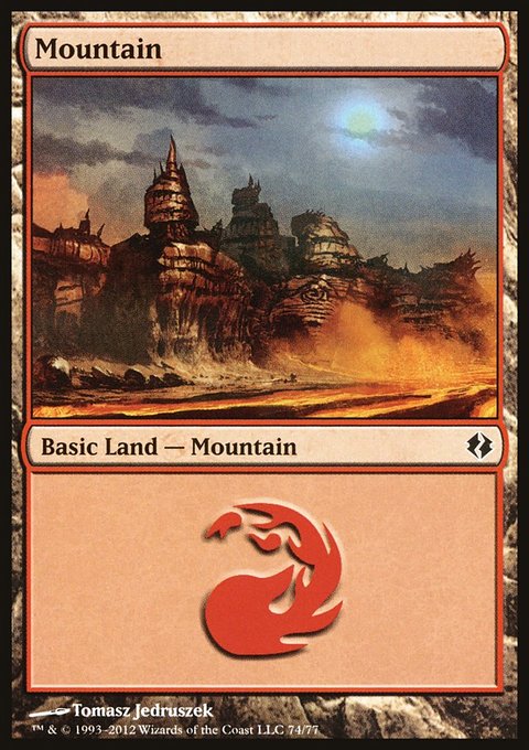 Mountain, Duel Decks: Venser vs. Koth #74, Magic: The Gathering card