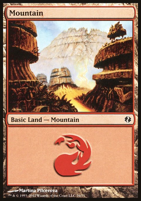 Mountain, Duel Decks: Venser vs. Koth #76, Magic: The Gathering card