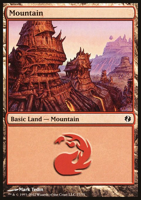 Mountain, Duel Decks: Venser vs. Koth #77, Magic: The Gathering card