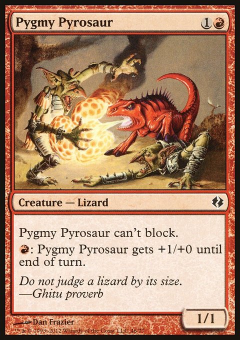 Pygmy Pyrosaur, Duel Decks: Venser vs. Koth #46, Magic: The Gathering card