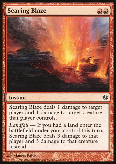Searing Blaze, Duel Decks: Venser vs. Koth #67, Magic: The Gathering card
