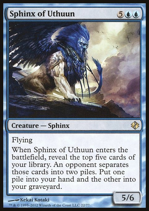Sphinx of Uthuun, Duel Decks: Venser vs. Koth #22, Magic: The Gathering card