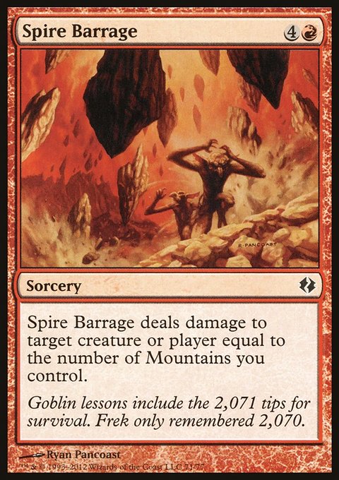 Spire Barrage, Duel Decks: Venser vs. Koth #71, Magic: The Gathering card