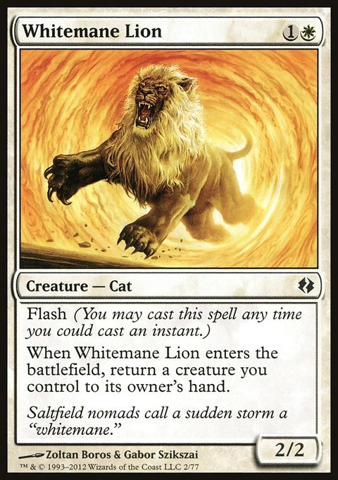 Whitemane Lion, Duel Decks: Venser vs. Koth #2, Magic: The Gathering card