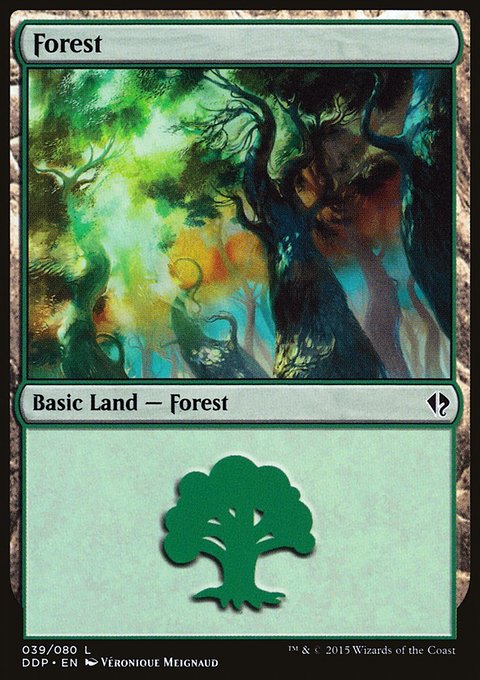 Forest, Duel Decks: Zendikar vs. Eldrazi #39, Magic: The Gathering card