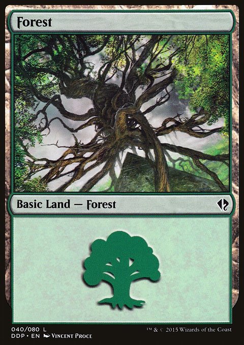 Forest, Duel Decks: Zendikar vs. Eldrazi #40, Magic: The Gathering card