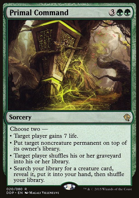 Primal Command, Duel Decks: Zendikar vs. Eldrazi #20, Magic: The Gathering card