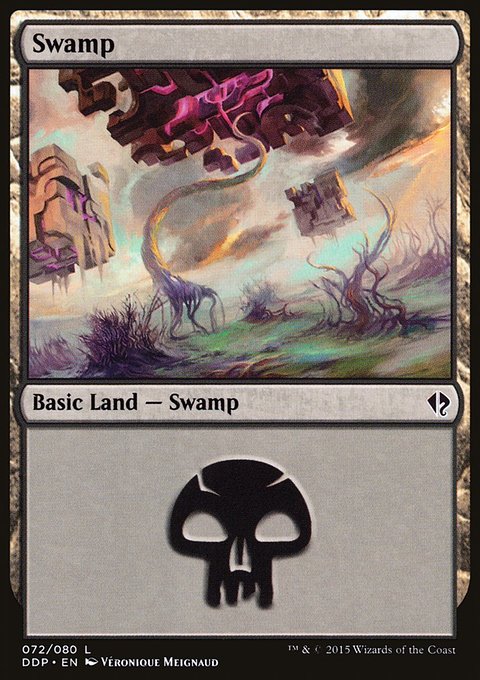 Swamp, Duel Decks: Zendikar vs. Eldrazi #72, Magic: The Gathering card