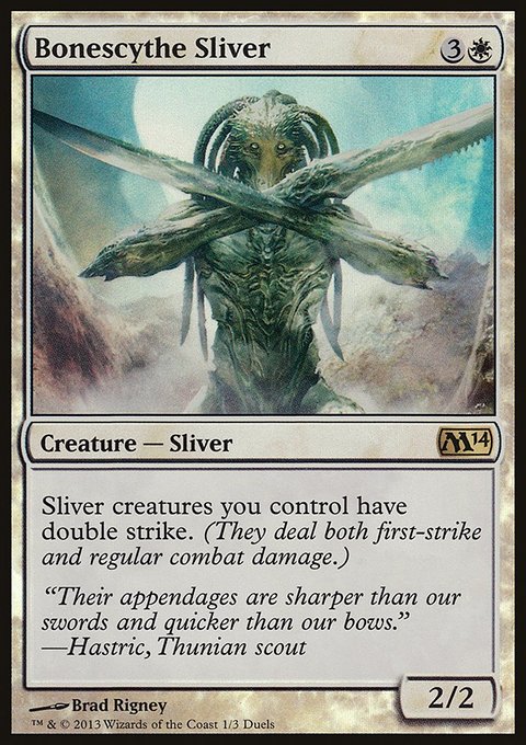 Bonescythe Sliver, Duels of the Planeswalkers 2014 Promos #1, Magic: The Gathering card