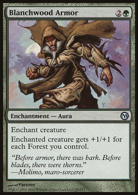 Blanchwood Armor, Duels of the Planeswalkers #55, Magic: The Gathering card