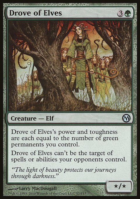 Drove of Elves, Duels of the Planeswalkers #57, Magic: The Gathering card