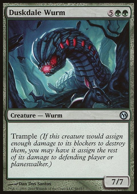 Duskdale Wurm, Duels of the Planeswalkers #58, Magic: The Gathering card