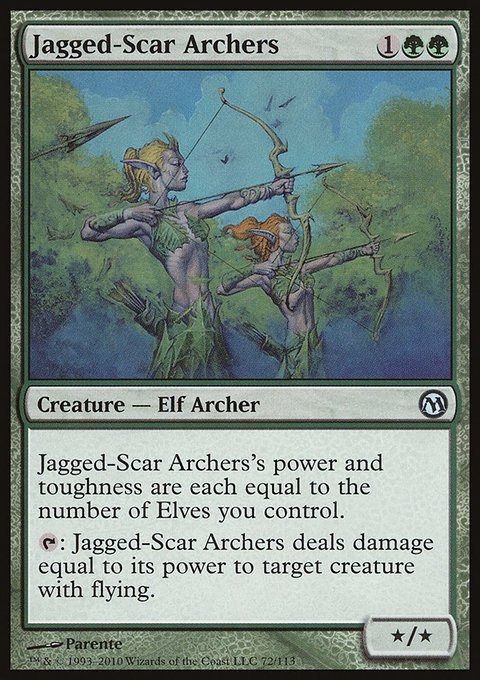 Jagged-Scar Archers, Duels of the Planeswalkers #72, Magic: The Gathering card