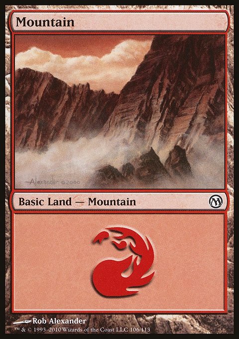 Mountain, Duels of the Planeswalkers #106, Magic: The Gathering card