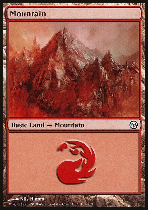 Mountain, Duels of the Planeswalkers #107, Magic: The Gathering card