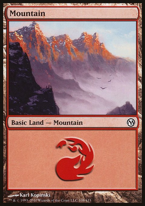 Mountain, Duels of the Planeswalkers #108, Magic: The Gathering card