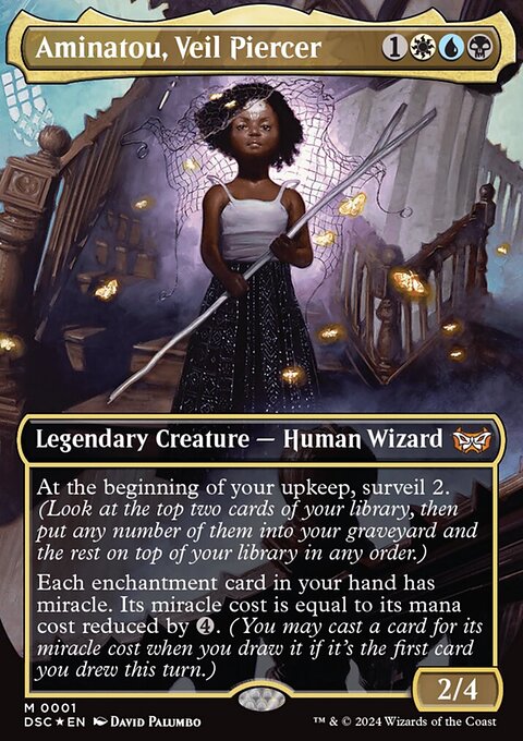Aminatou, Veil Piercer, Duskmourn: House of Horror Commander #1, Magic: The Gathering card
