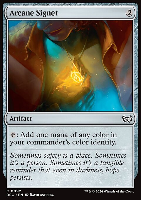 Arcane Signet, Duskmourn: House of Horror Commander #92, Magic: The Gathering card