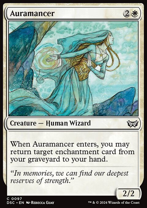 Auramancer, Duskmourn: House of Horror Commander #97, Magic: The Gathering card