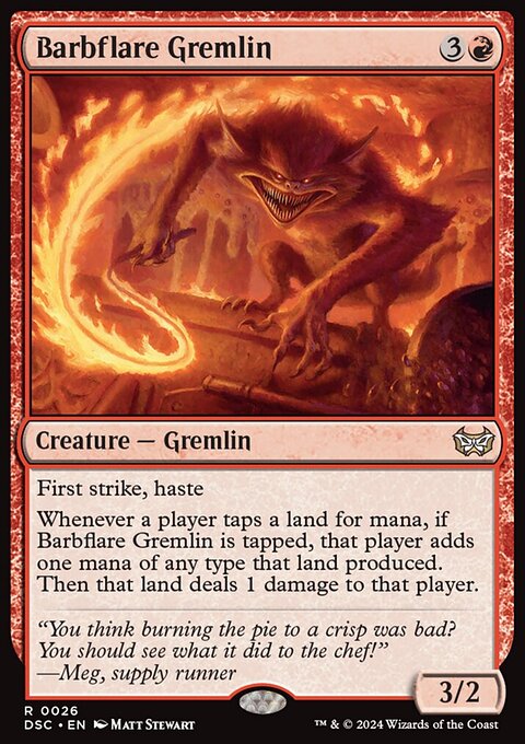 Barbflare Gremlin, Duskmourn: House of Horror Commander #26, Magic: The Gathering card