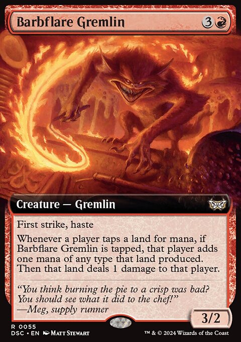 Barbflare Gremlin, Duskmourn: House of Horror Commander #55, Magic: The Gathering card