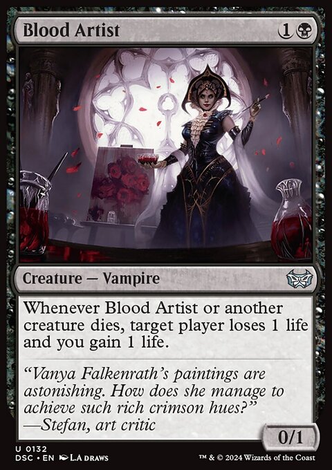 Blood Artist, Duskmourn: House of Horror Commander #132, Magic: The Gathering card