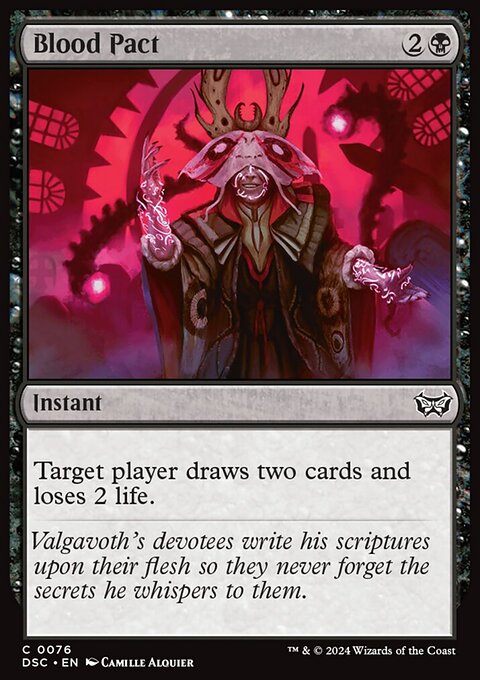 Blood Pact, Duskmourn: House of Horror Commander #76, Magic: The Gathering card