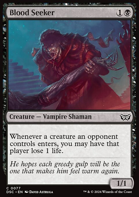 Blood Seeker, Duskmourn: House of Horror Commander #77, Magic: The Gathering card