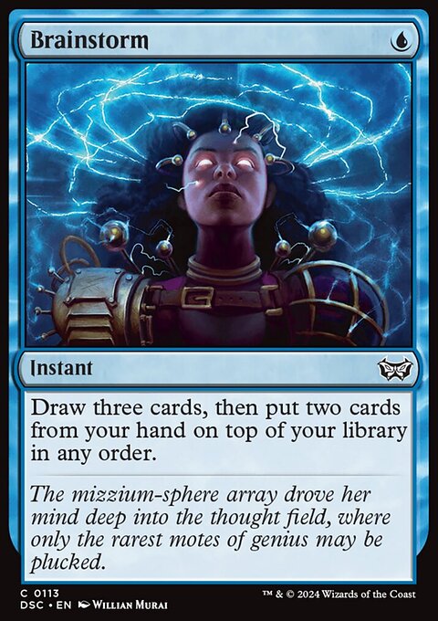 Brainstorm, Duskmourn: House of Horror Commander #113, Magic: The Gathering card
