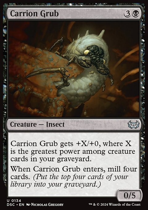 Carrion Grub, Duskmourn: House of Horror Commander #134, Magic: The Gathering card