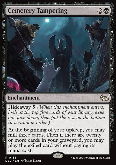 Cemetery Tampering, Duskmourn: House of Horror Commander #135, Magic: The Gathering card