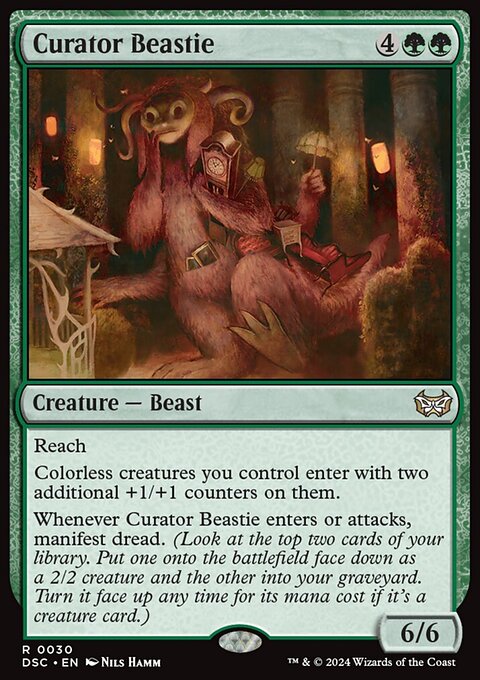 Curator Beastie, Duskmourn: House of Horror Commander #30, Magic: The Gathering card