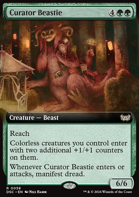 Curator Beastie, Duskmourn: House of Horror Commander #58, Magic: The Gathering card