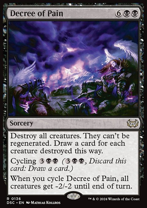 Decree of Pain, Duskmourn: House of Horror Commander #136, Magic: The Gathering card