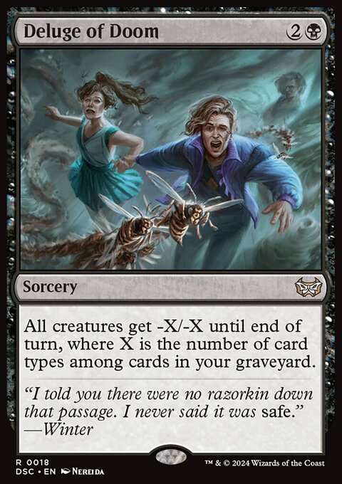 Deluge of Doom, Duskmourn: House of Horror Commander #18, Magic: The Gathering card