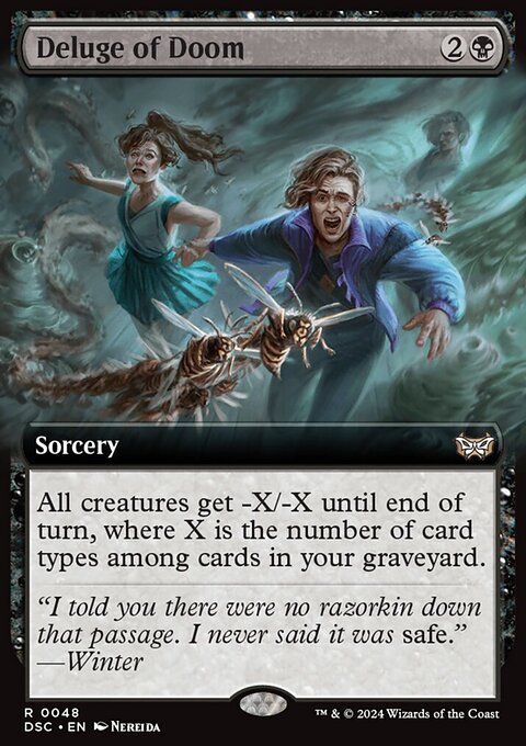 Deluge of Doom, Duskmourn: House of Horror Commander #48, Magic: The Gathering card