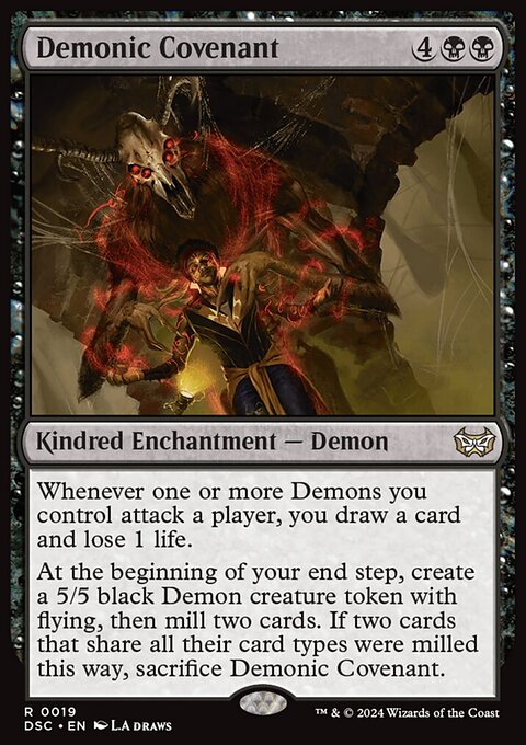 Demonic Covenant, Duskmourn: House of Horror Commander #19, Magic: The Gathering card