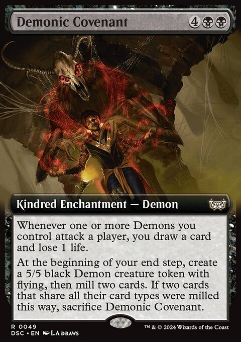 Demonic Covenant, Duskmourn: House of Horror Commander #49, Magic: The Gathering card